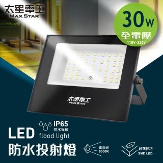 【太星電工】30W LED防水投射燈/全電壓110V-220V(IP65戶外照明 節能高亮 適用/家庭/商業/景觀)