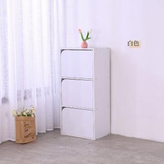 【BuyJM】低甲醛三門收納櫃 臺灣製造 書櫃 格櫃 層櫃(儲藏櫃 置物櫃 玄關櫃 門櫃 空櫃)