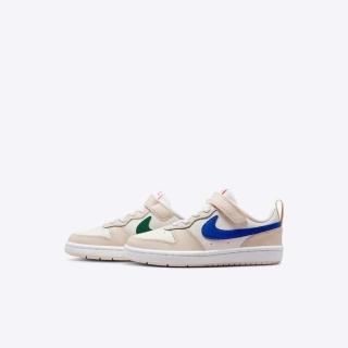 【NIKE 耐吉】Court Borough Low 2 PSV 中童 運動休閒鞋 舒適 白 藍綠(HQ1207-141)