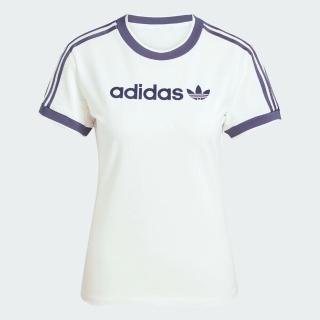 【adidas 愛迪達】Linear Cali Tee 女 T恤 運動上衣 休閒短袖 白 亞版(JD2723)