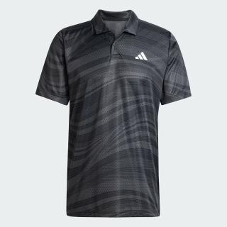 【adidas 愛迪達】Club Graph Polo 男 Polo衫 運動上衣 休閒短袖 網球 黑灰 亞版(JD5426)