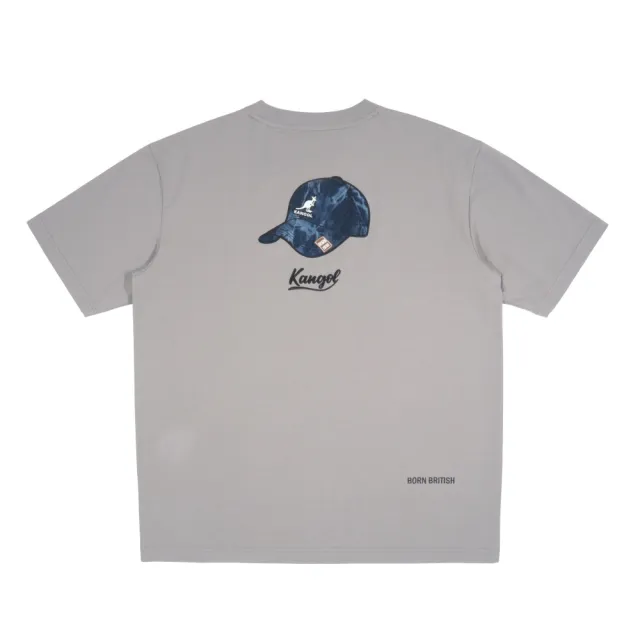 【KANGOL】短T 灰色 貼布 牛仔 棒球帽 短袖 中性(6525101712)