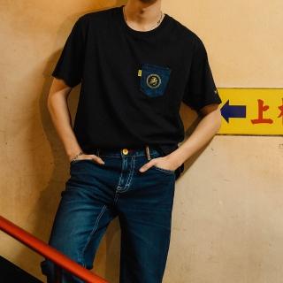 【EDWIN】男裝 白沙屯媽祖勇字迦績長褲(拔洗藍)