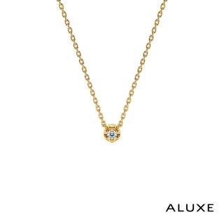 【ALUXE 亞立詩】10K金 鑽石項鍊 純愛之心 心形 NN0003