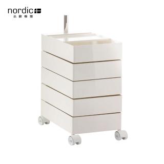 【北歐櫥窗】Magis 360 Container 滾輪五層置物櫃(亮白)