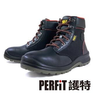 【PERFiT 護特】耐電壓/防穿刺拼接牛皮安全靴 橘黑SR019(鋼頭鞋/止滑鞋/安全鞋/不開口笑/減壓)