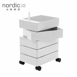【北歐櫥窗】Magis 360 Container 滾輪五層置物櫃(淺灰)