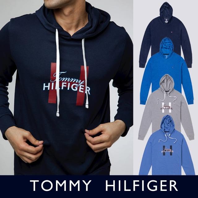 【Tommy Hilfiger】TOMMY 爆款刺繡文字圖案連帽T恤 上衣-多色組合(可搭情侶款/平輸品)