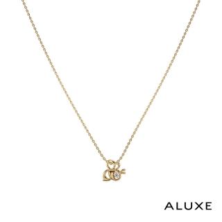 【ALUXE 亞立詩】10K金 鑽石項鍊 蜜蜂造型 迪士尼 小熊維尼系列 NNDW005