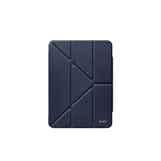 【LAUT 萊德】iPad Air 13吋 （2024-2025） 透明背板多角度保護殼-藍(適用M2/M3 平板殼)