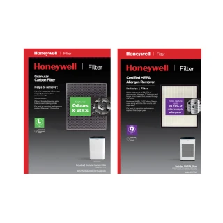【美國Honeywell】適用HPA-710WTWV1一年份專用濾網組(HEPA濾網HRF-Q710V1+顆粒活性碳濾網HRF-L710)