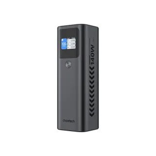 【Choetech】B670 27000mAh 數位顯示 PD140W 快充行動電源  97.2Wh 可上飛機(電力猛獸 精準顯示)