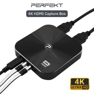 【PERFEKT】USB Type C TO HDMI 4K 影音/實況擷取盒 遊戲直播專用 即插即用 PT-70300
