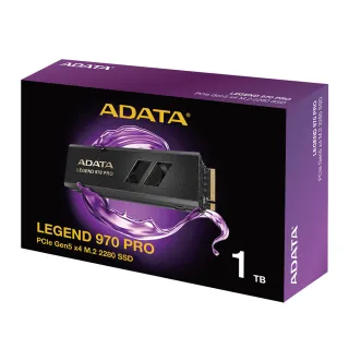 【ADATA 威剛】LEGEND 970 PRO M.2 2280 PCIe NVMe 1TB Gen5x4 固態硬碟(讀13000MB/寫9500MB)