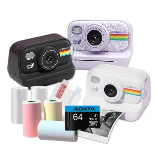 【esoon】+esoonkids Pro 潮玩兒童拍立得/相機 64G記憶卡組(無需墨水/即拍即印/一鍵列印)