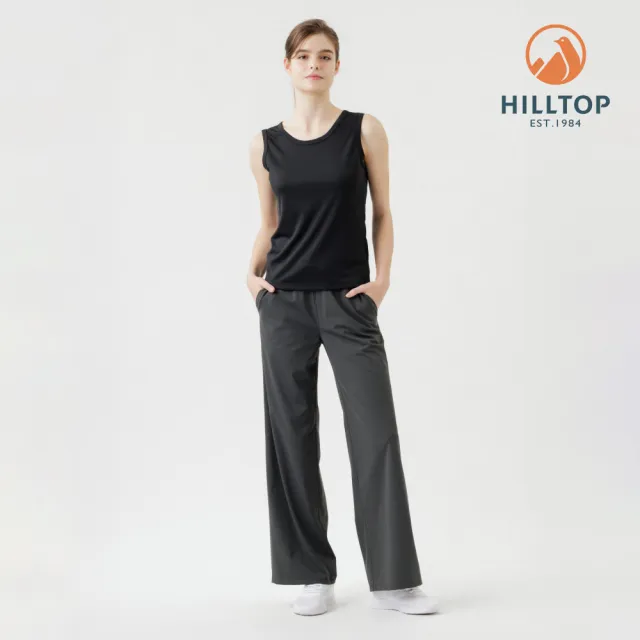 【Hilltop 山頂鳥】Polygiene抗菌吸濕快乾背心 女款 黑｜PS22XF04ECA0
