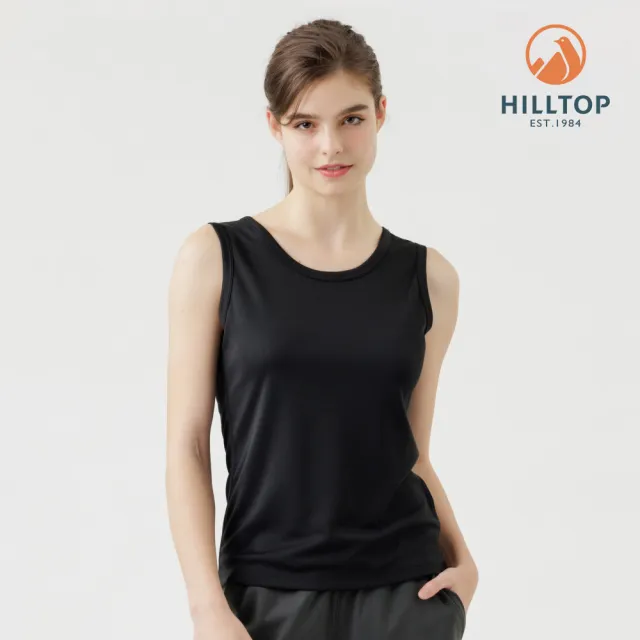 【Hilltop 山頂鳥】Polygiene抗菌吸濕快乾背心 女款 黑|PS22XF04ECA0
