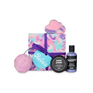 【LUSH 嵐舒】輕鬆一刻 沐浴泡澡禮盒(沐浴乳/潤膚乳/泡澡球/花香/薰衣草/洋甘菊)