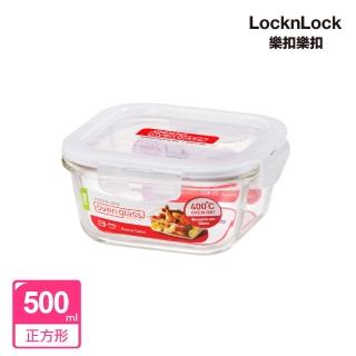 【LocknLock 樂扣樂扣】第二代耐熱玻璃保鮮盒 500ml/長方形