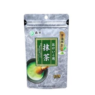【日本森半】京都宇治抹茶粉 100g x1袋(無糖 抹茶 綠茶 日本茶 沖泡茶 茶品 點心 甜點 烘焙料理)