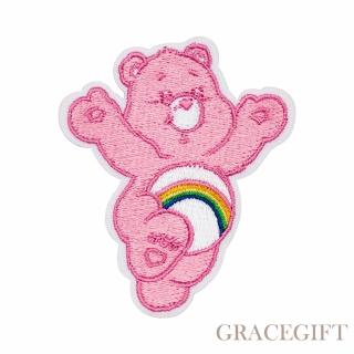 【Grace Gift】Care Bears-樂觀小熊電繡工藝徽章(粉)