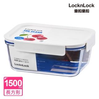 【LocknLock 樂扣樂扣】新美學耐熱玻璃保鮮盒 1.5L/長方形
