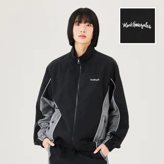 【Mark Gonzales官方旗艦】男女同款 MG LOGO 拚色休閒外套-黑色