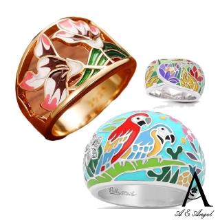 【ANGEL】花仙子精靈滴油花紋鏤空寬版戒指(5色戒圍可選)