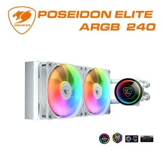 【COUGAR 美洲獅】POSEIDON ELITE ARGB 240(白色/高效能一體式水冷散熱器)