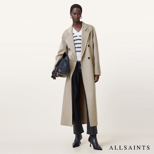 【ALLSAINTS】PHEEBEE 英倫寬鬆俐落羊毛大衣 W011OC(舒適版型)