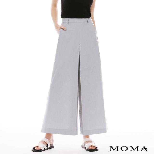 【MOMA】率性合褶西裝長褲(灰色)