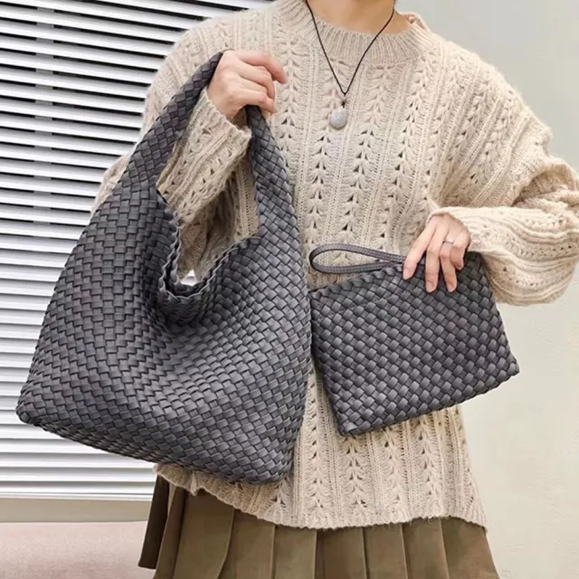 【LEEHER】雙11 手工編織包/大容量包包/包包/側背包/單肩包/編織包/手提包/腋下包/女包/女生包