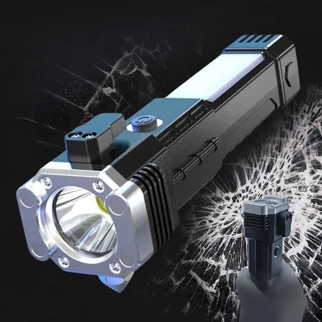 【JOHN HOUSE】安全錘手電筒 車內逃生照明應急 車載破窗器 LED手電筒 救生錘(手電筒)