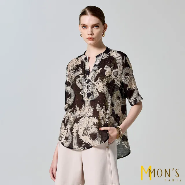MONS 手工絹染晶鑽植蠶精品上衣