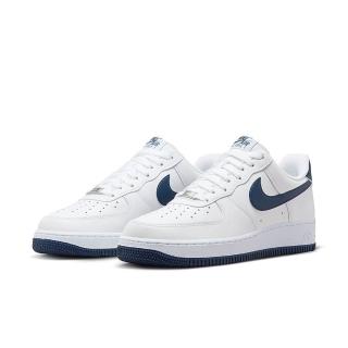 【NIKE 耐吉】Nike Air Force 107 White Midnight Navy 午夜藍 休閒鞋 男鞋 AF1 百搭 經典 FJ4146-104