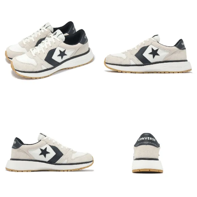 【CONVERSE】休閒鞋 Omni Trainer 男鞋 女鞋 米白 黑 麂皮 拼接 復古 情侶鞋(A13375C)