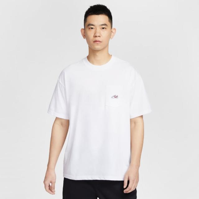 【NIKE 耐吉】短袖上衣 男 落肩寬鬆版型 AS U NSW TEE M90 SNKR PTCH PKT 白 IB1383-100