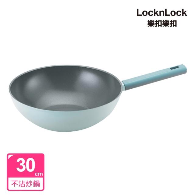【LocknLock 樂扣樂扣】ECO BLUE鍛造陶瓷不沾IH炒鍋30cm(IH可用鍋)