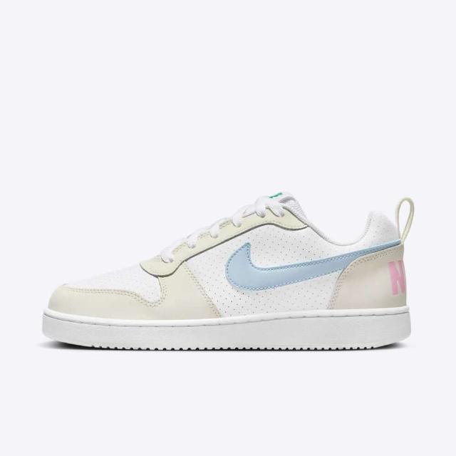【NIKE 耐吉】Wmns Court Borough Low 女 運動休閒鞋 舒適 低筒 米 水藍(HJ3492-141)