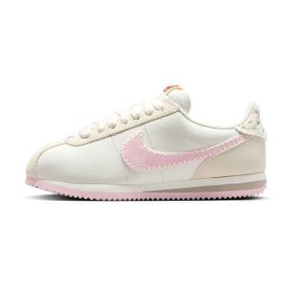 【NIKE 耐吉】Cortez 女鞋 粉白色 休閒 阿甘鞋 愛心 復古 情人節限定 皮革 麂皮 運動 休閒鞋 HV6012-161