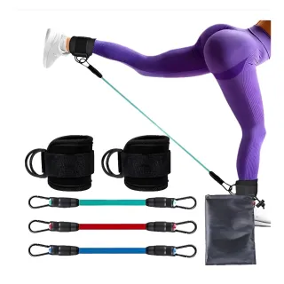 健身腳踝綁腿帶訓練器(腿部 阻力繩 阻力帶 拉力器 彈力帶 訓練帶 鍛鍊手臂 腰腹肌 健身房 運動)