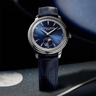 【CONSTANT 康斯登】Classics Moneta Moonphase系列 優雅月相石英腕錶/37mm(FC-206N3S6)
