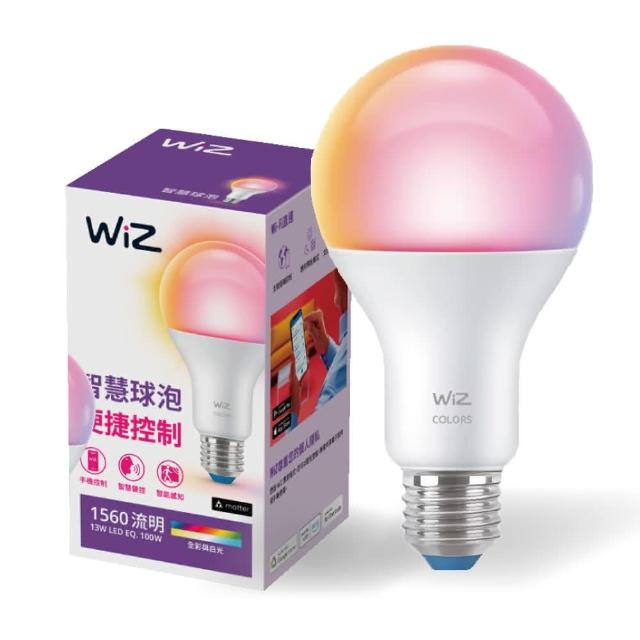 【Philips 飛利浦】3入組 WiZ LED 13W E27 110V APP 遠端手機控制 可調色調光 全彩燈泡 智能 球泡燈(PW019)