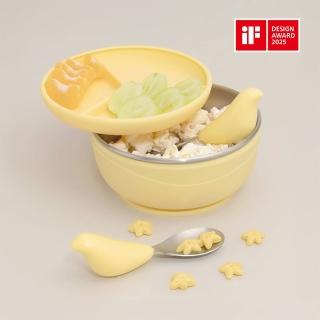 【CYD TERRA 官方直營】PICABOO布寶學習餐具組（寶寶餐具/不銹鋼叉匙/不鏽鋼碗）(彌月禮盒)