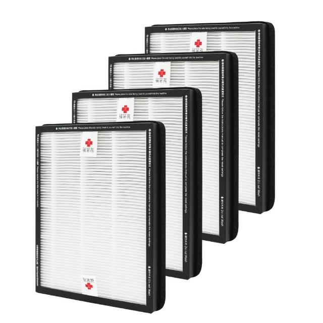 【蟎著媽】複合式濾網4入優惠組(適用 3M FA-B200DC FA-U90  空氣清淨機 U100-F U100-ORF)