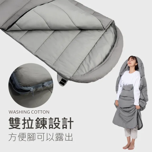 【VENCEDOR】木乃伊型帶帽睡袋 成人戶外露營睡袋(露營 登山 旅行睡袋 單人睡袋 超輕睡袋-2入)