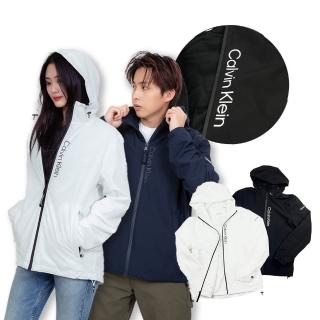 【Calvin Klein 凱文克萊】Calvin Klein 四色 防水拉鍊 薄外套 CK現貨 大尺碼 外套(連帽外套9765)