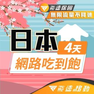 【飛速移動】日本4天｜高速上網 無限流量吃到飽(日本網絡卡 日本網路 日本 網絡卡 網路 上網 sim卡)