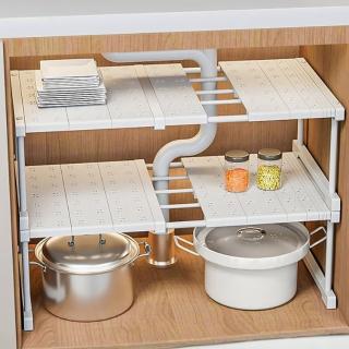 【VENCEDOR】分層伸縮層架 長47~68cm / 寬24 高32cm(可疊加伸縮隔板 衣櫃置物架 衣櫥收納 層板架)