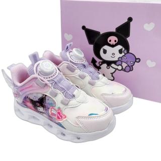 【SANRIO 三麗鷗】庫洛米雙變旋轉扣電燈運動鞋(童鞋 增高鞋 酷洛米)